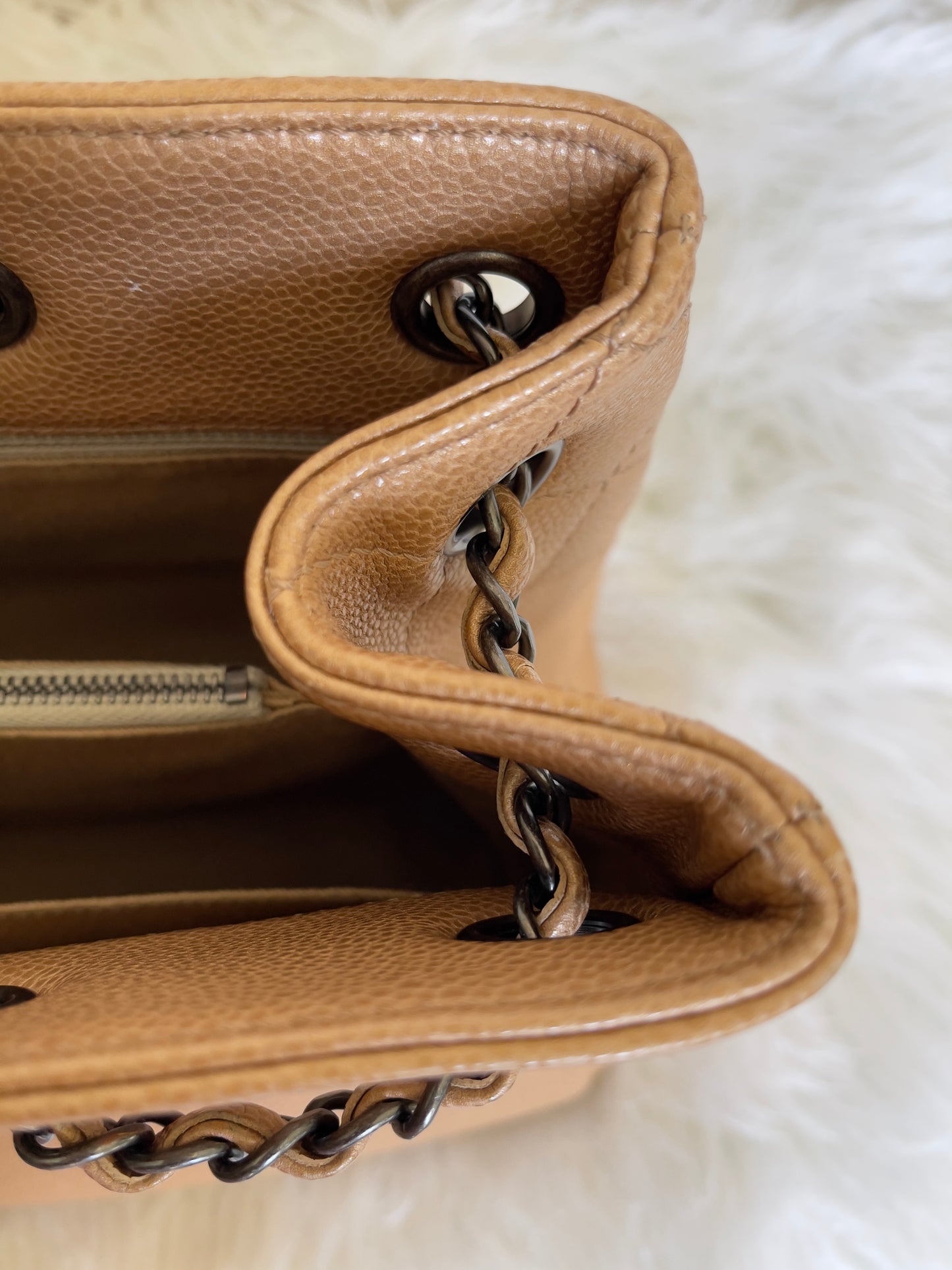 Chanel Caviar Mettalic Leather Tote
