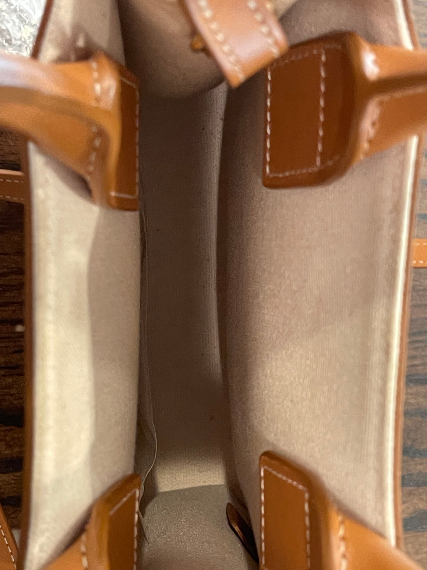 Celine Vertical Cabas Mini Beige Preowned