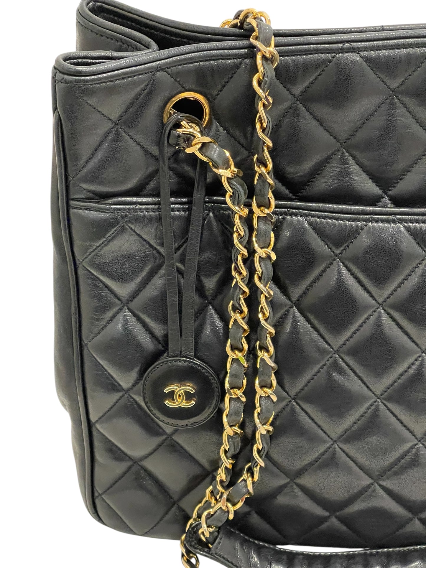 Chanel Lambskin Black Tote