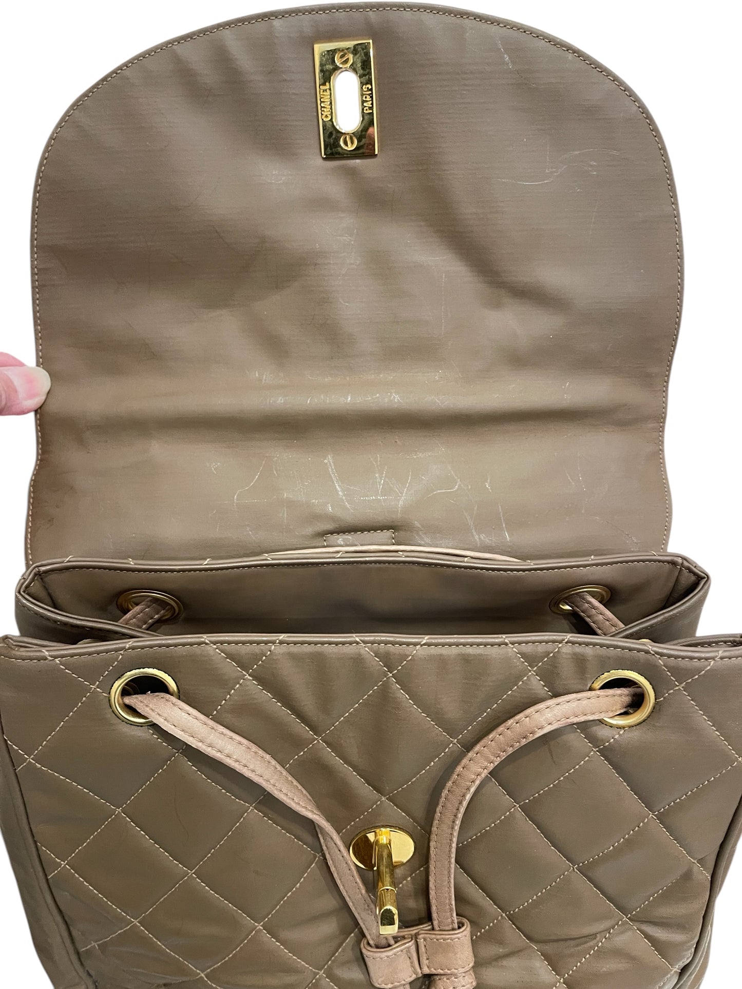 Chanel Backpack Taupe