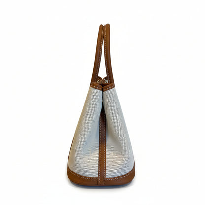 Genuine Togo Leather Open Top Weekender Tote with Strap & Pouch