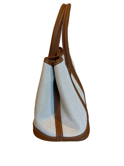 Genuine Togo Leather Open Top Weekender Tote with Strap & Pouch