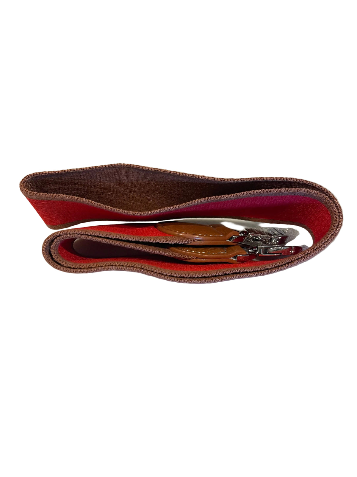 Genuine Togo Leather Open Top Weekender Tote with Strap & Pouch