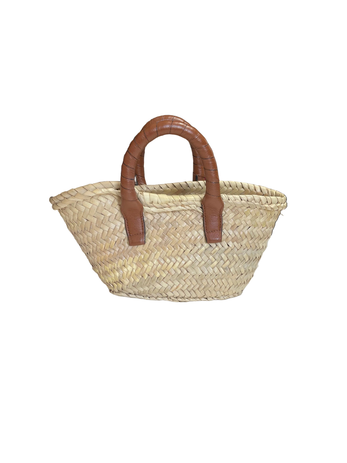 Chloé Marcie Raffia Basket Tote with Leather Panel, Pre-Loved