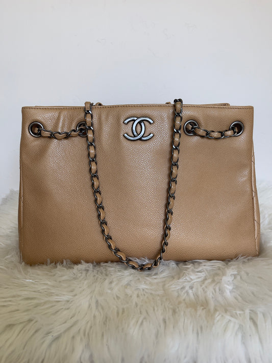 Chanel Caviar Mettalic Leather Tote