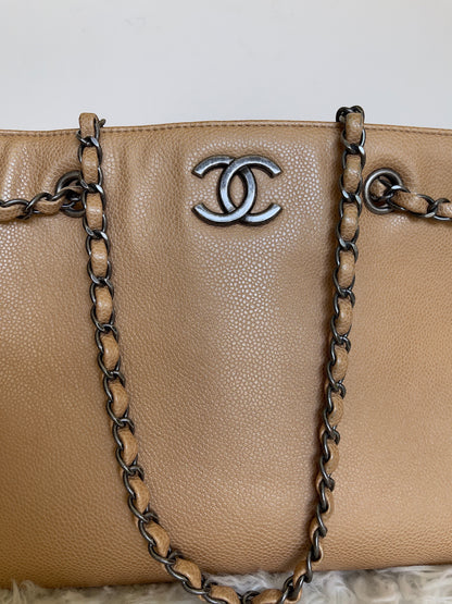 Chanel Caviar Mettalic Leather Tote