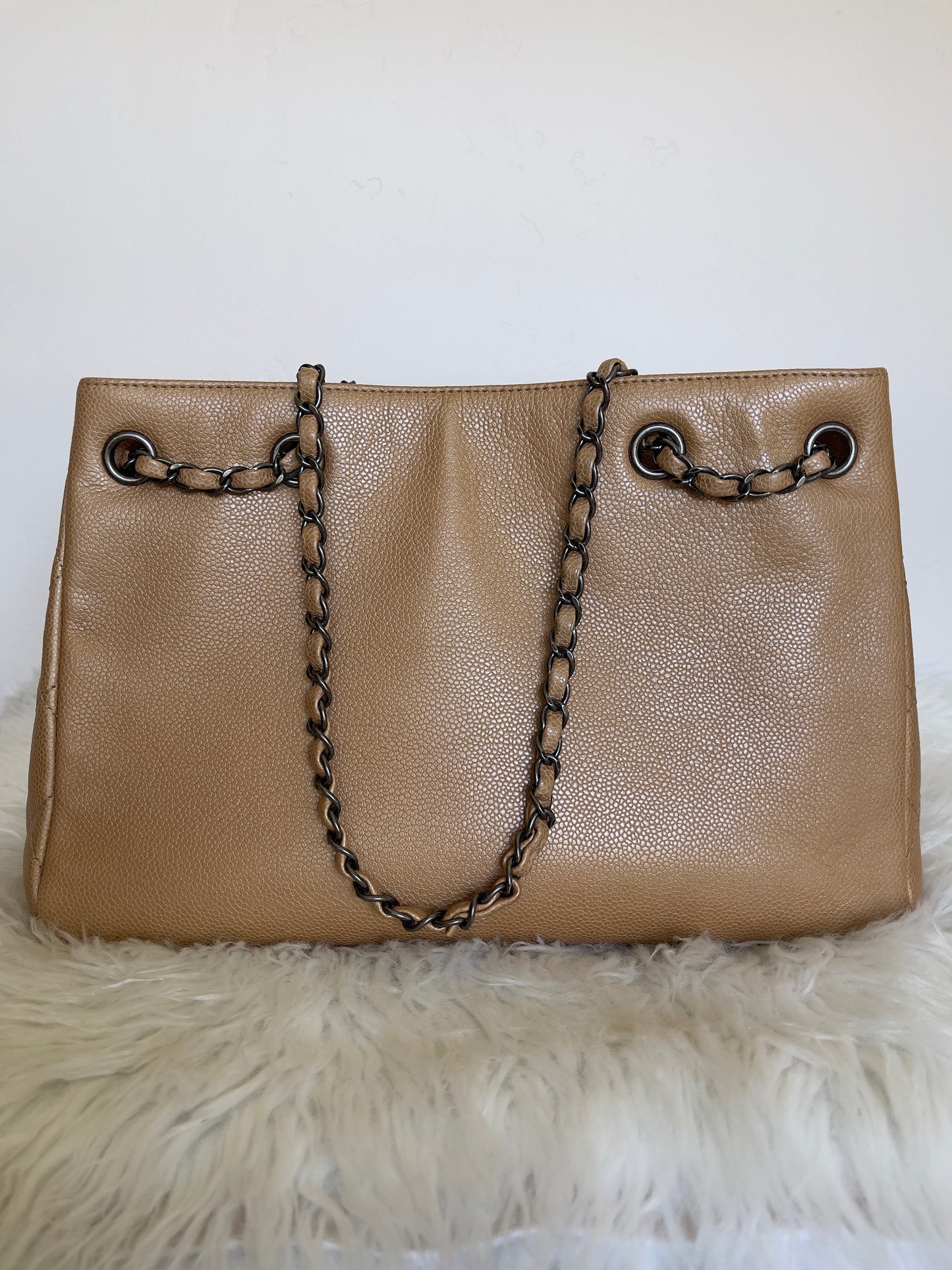 Chanel Caviar Mettalic Leather Tote