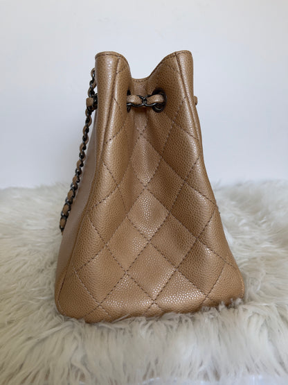 Chanel Caviar Mettalic Leather Tote