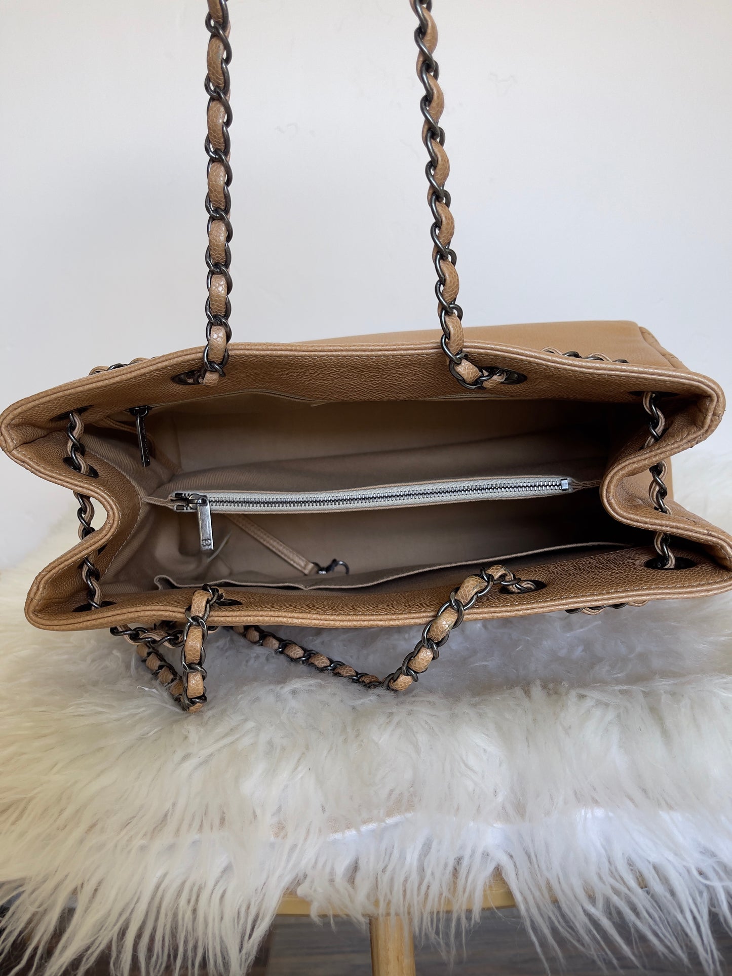 Chanel Caviar Mettalic Leather Tote