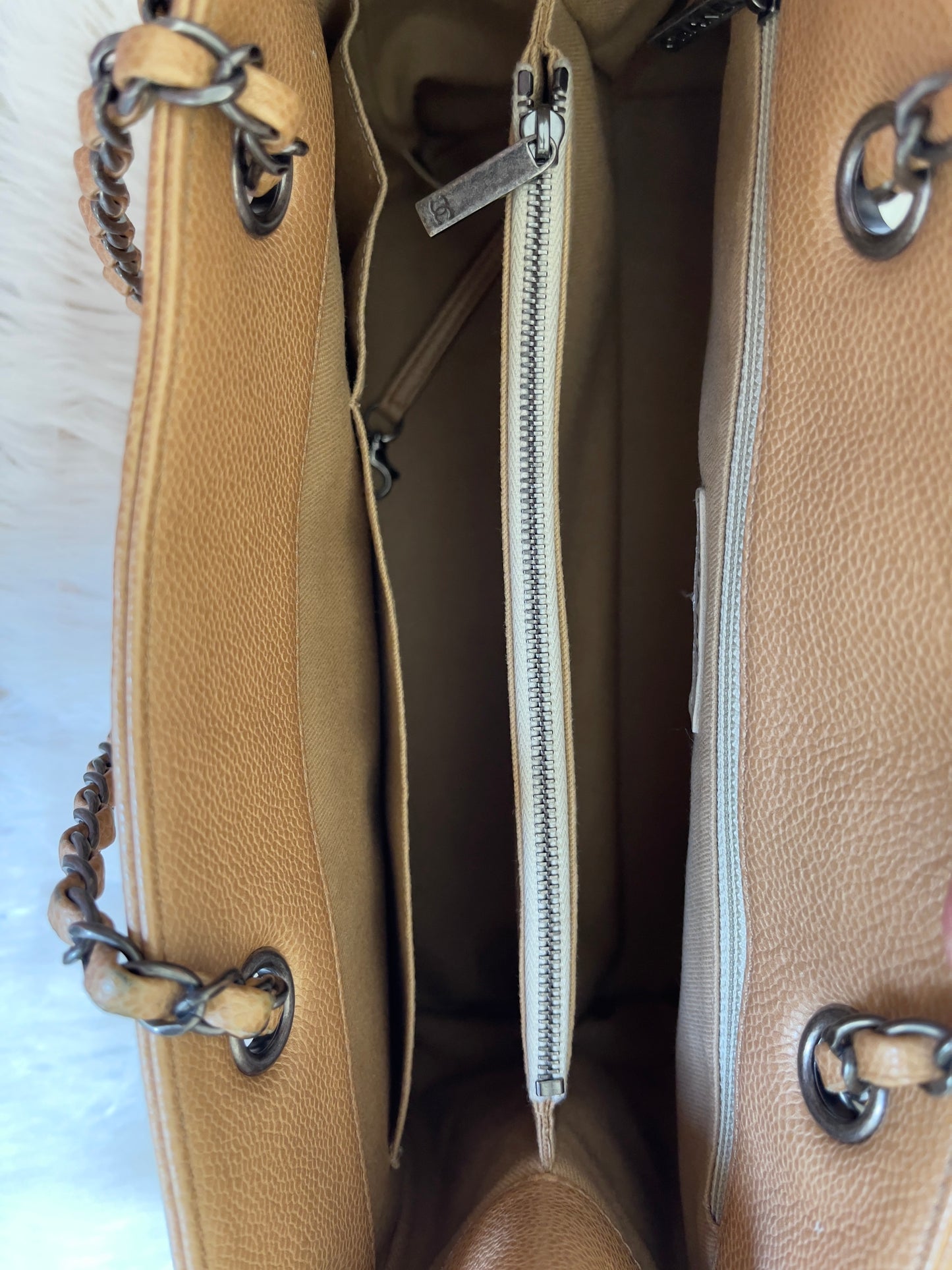 Chanel Caviar Mettalic Leather Tote