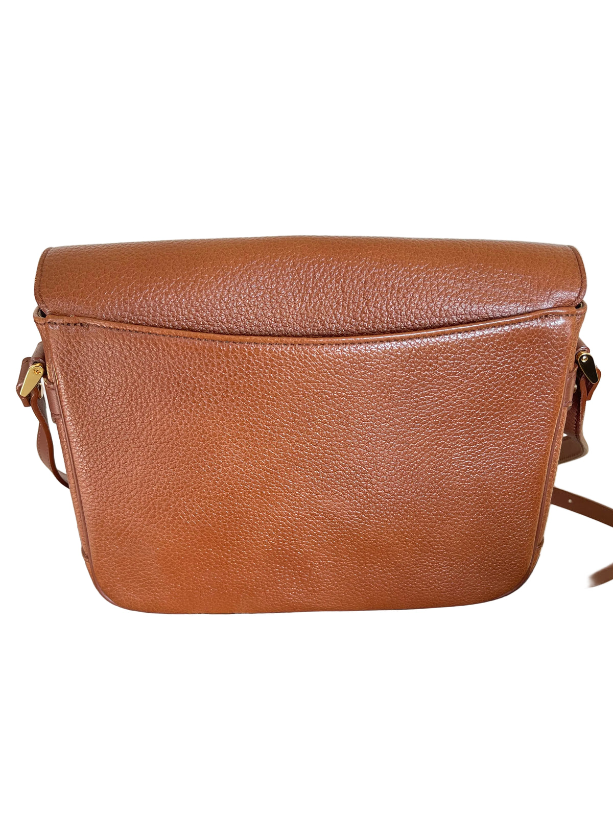 Vintage Burberry Pebbled Leather Flap Shoulder Bag, Tan, Pre-Loved