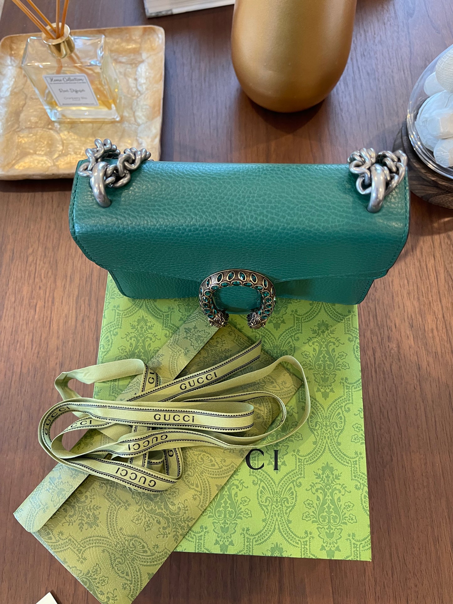 Gucci Mini Dionysus Emerald Shoulder Bag
