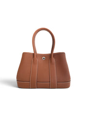 The Mini Tote, Togo Leather with Contrast Stitching, Silver Hardware