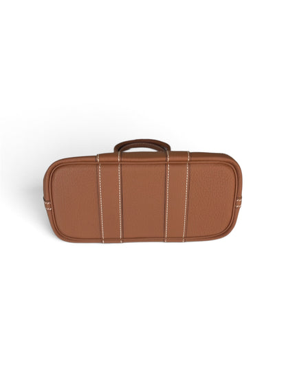 The Mini Tote, Togo Leather with Contrast Stitching, Silver Hardware
