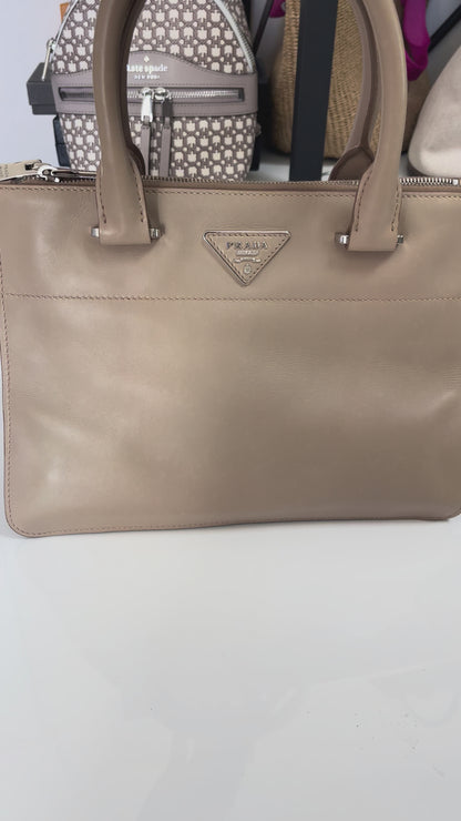 Prada Beige Saffiano Leather Pre-owned